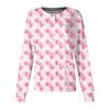 Women's Long Sleeve Breast T-Shirt Round Neck Caregiver Uniform