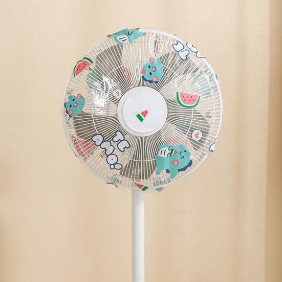 Copertura antipolvere per ventilatori con stampa di girasoli e dinosauri, impermeabile in PEVA, per uso domestico, protezione per ventilatori, decorazione per la casa
