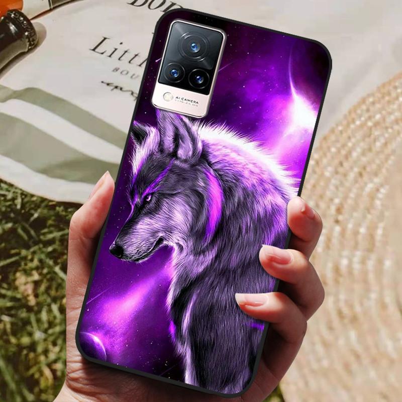 Dla Etui Coque vivo V21e Silikonowe Etui na Telefon z Tylną Pokrywą Dla vivo V21e Etui Miękki Bumper Funda na vivo V2061 V21 e V 21e 6.44" Torba
