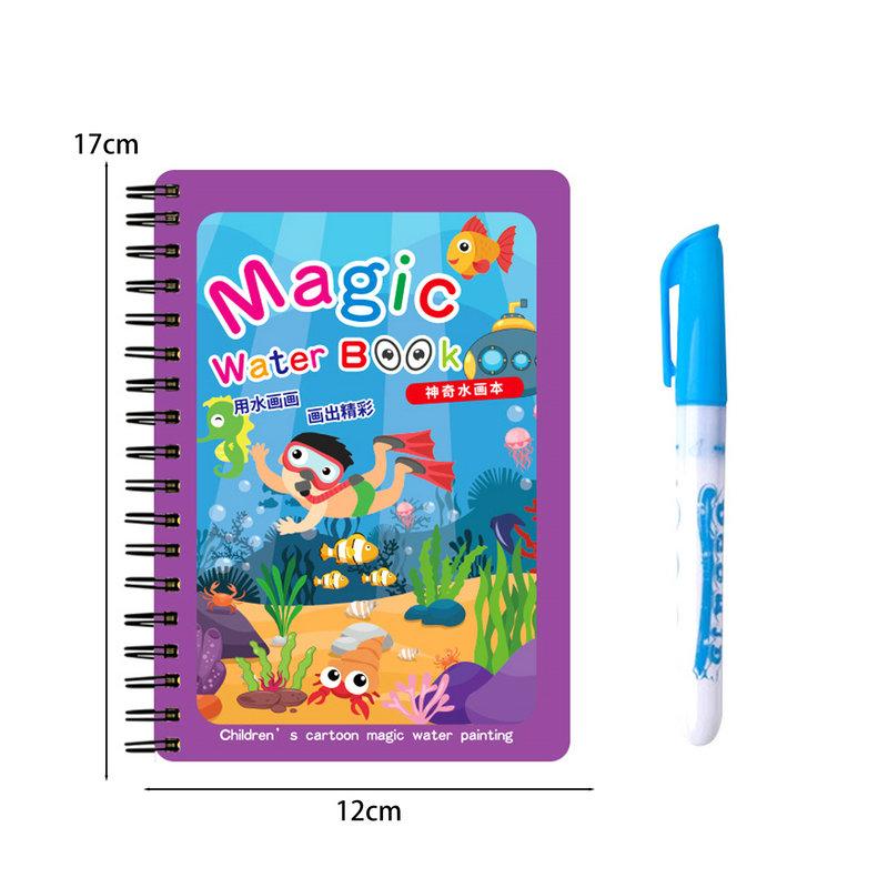 Water Magical Painting Book Clear Water Coloring Painting Repeated Graffiti Book Baby Puzzle Drawing Book Kindergarten Toy