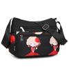 Women Elephant Print Crossbody Bag Multi Pocket Shoulder Bag Large Capacity Lightweight Travel Messenger Purse Zipper Handbag