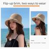Wide Brim Women Fisherman Hat Rolled Edge Basin Hat Casual Bucket Hat  Girl