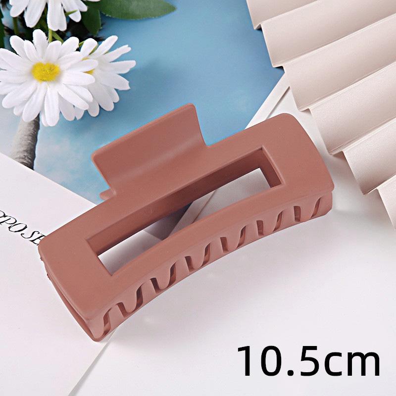 Matná obdélníková spona do vlasů v korejském stylu, 10,5 cm, pro drdoly a culíky