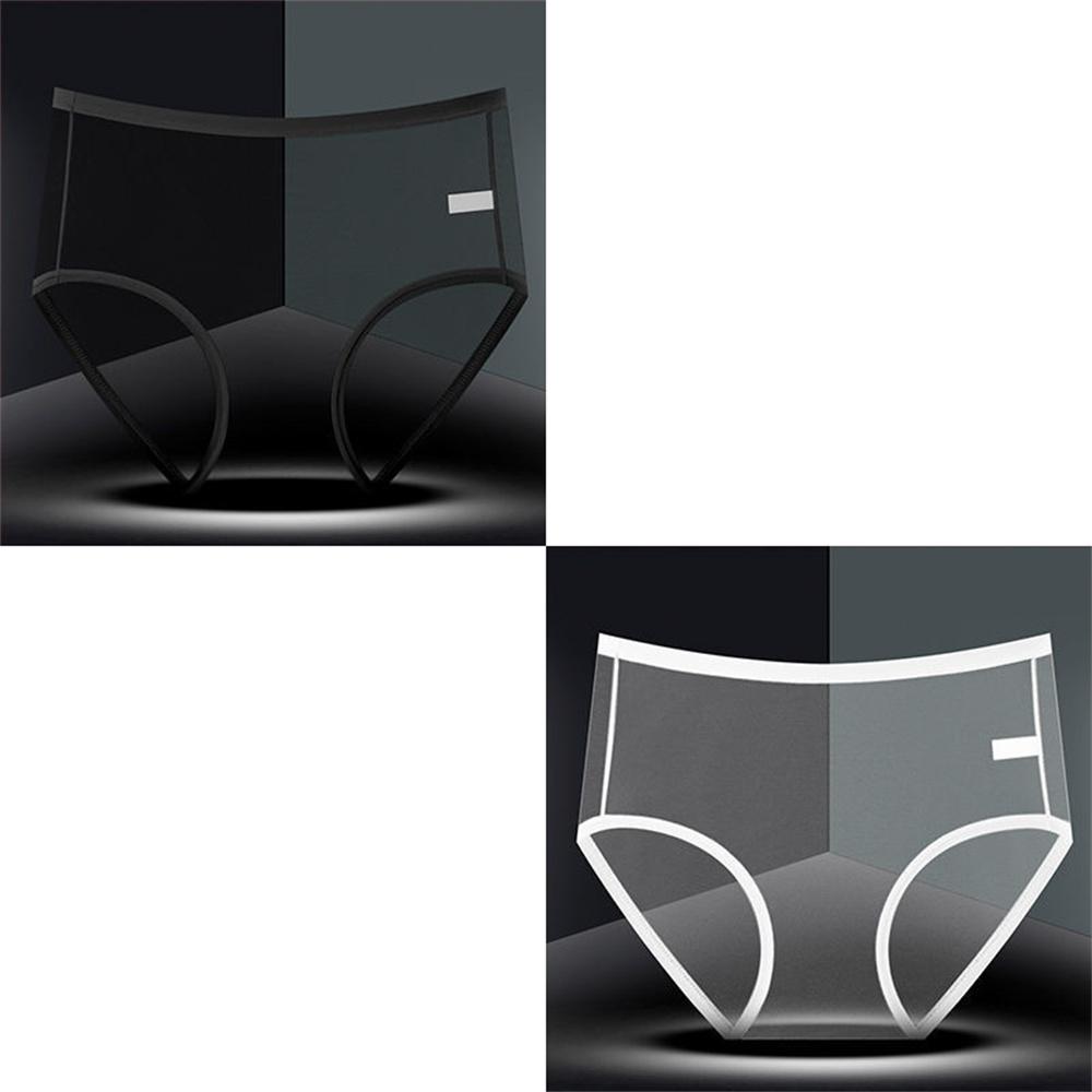 1/2pcs Full Transparent Briefs for Women Perspective Underwear Sexy Low Waist Panties Lingerie Plus Size L-XXXL
