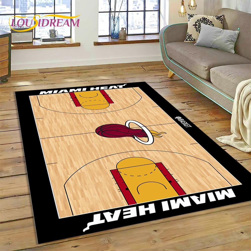 3D America Basketball Court Team Customized Rug Carpet for Living Room Bedroom Decor,Non-slip Decoration for Sofa Doormat Gift