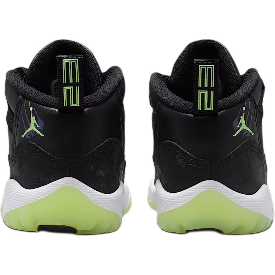 Air Jordan 11 Retro TD Czarne Ciemny Rodzynek Buty dla Niemowląt Szare Białe Ledwo-Volt IB1380-001