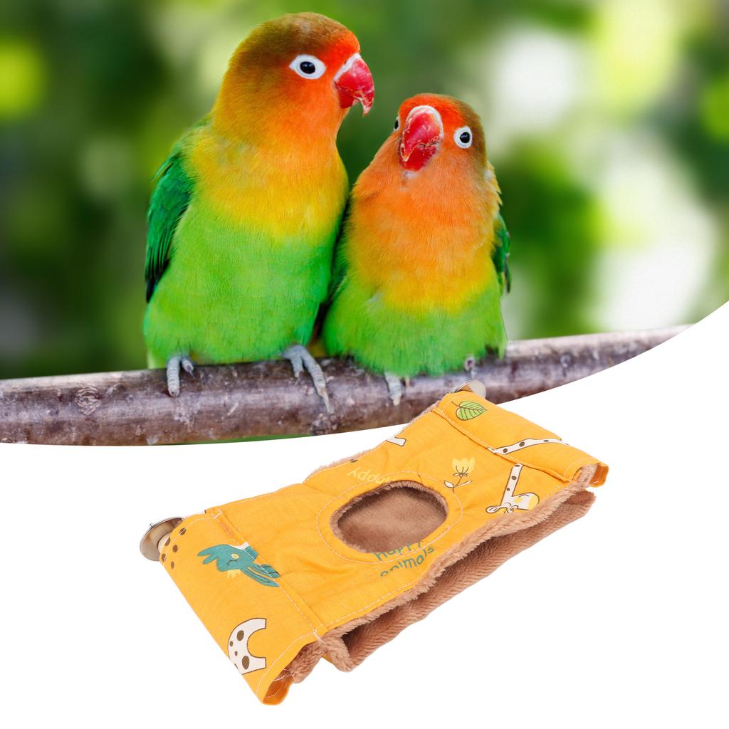 Bird Bed Hanging Hammock Warm Plush Double Layer Reduce Anxiety Bird Cage Plush Bed for s