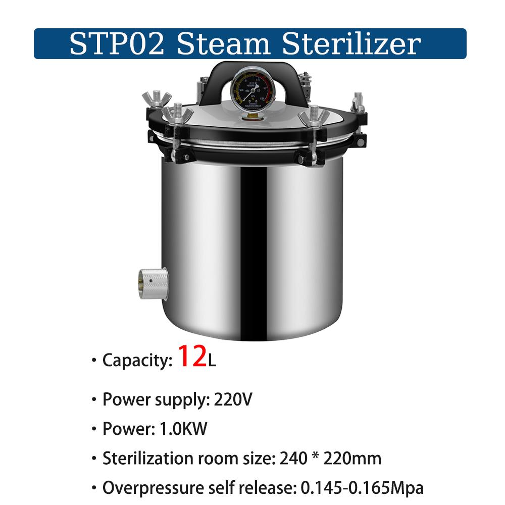 High Temp Steam Sterilizer Stainless Steel Anti-drying Steriliser Auto Sterilization Pot Sterilizer for Utensil Food Tableware