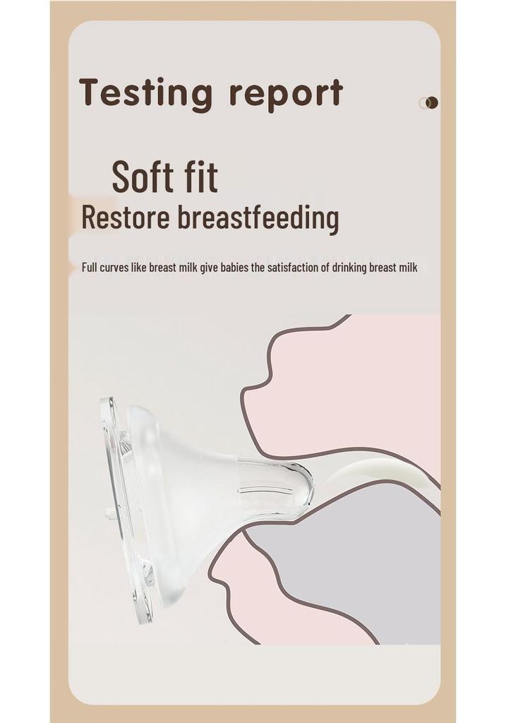 Nuoxin Baby Anti-Choke Borosilicate Glass Feeding Bottle for Newborns, Anti-Bloating, Medium Size.