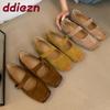 Fashion Female Slip On Footwear Shallow Ladies Mary Janes Flats Shoes Casual Fashion Square Toe Women Flats With Shoes Lady