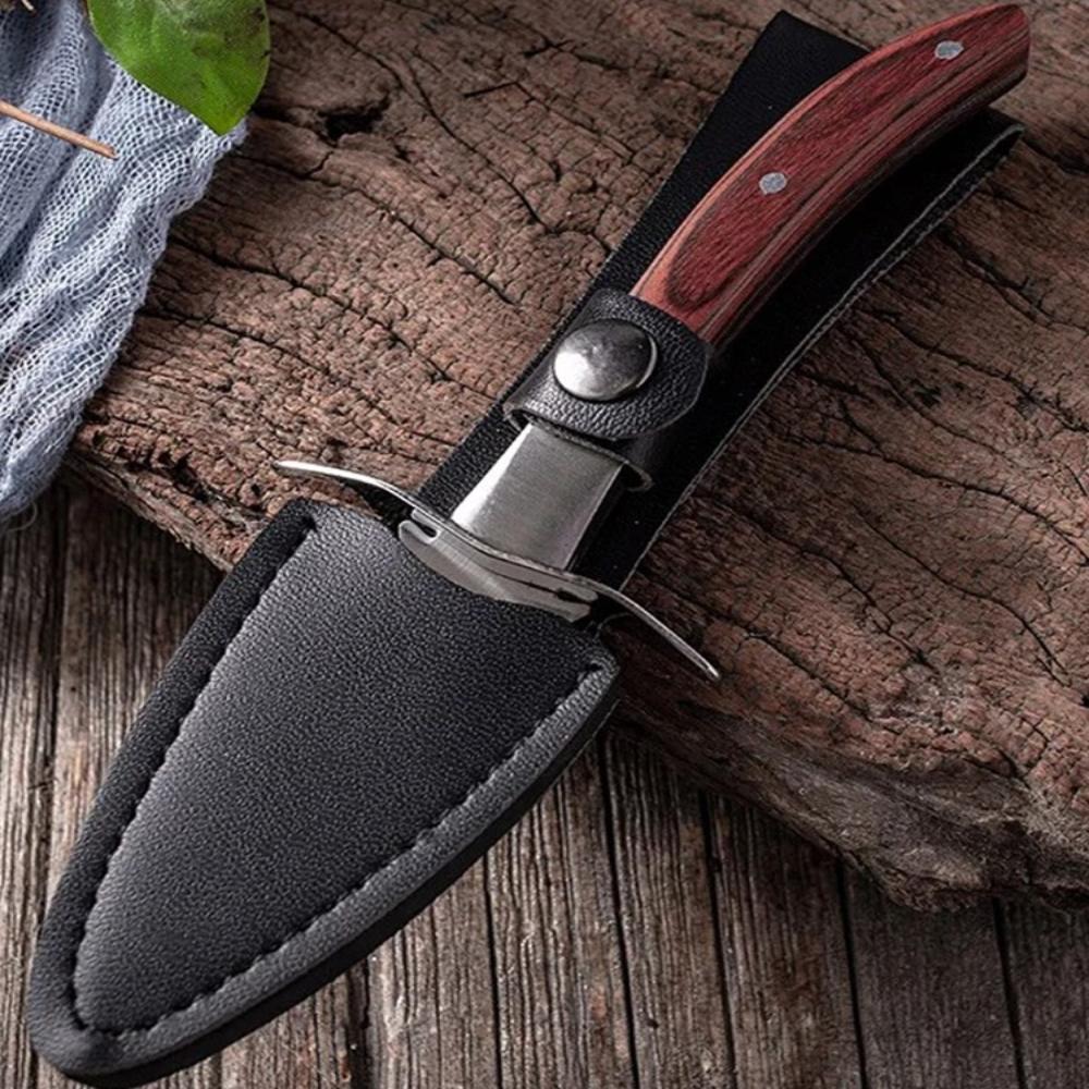 Cuchillo Profesional para Ostras, Herramienta Abridora de Mariscos de Acero Inoxidable de Alta Resistencia, Cuchillo para Abrir Mariscos para Ostras Almejas Vieiras