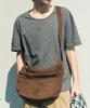 Draw Fit Ren Suede Crossbody Bag [Brown]