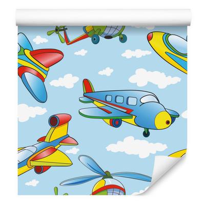 Wallpaper Colorful Toy Planes for Living Room and Bedroom 50x1000