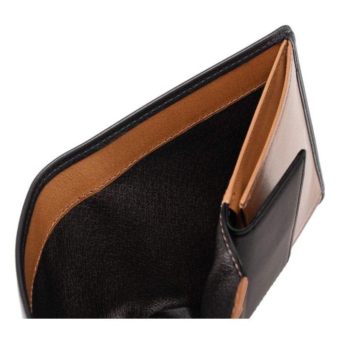 [Kipris] Ternura Compact Wallet - Bi-fold with Coin Purse - Leather - Black 6772