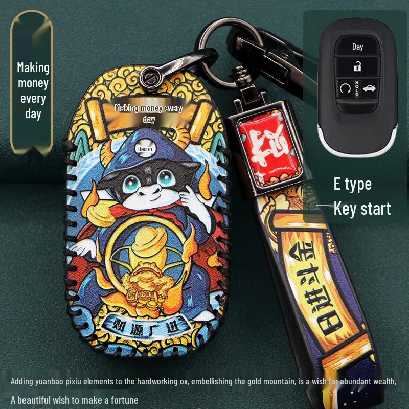 CRV Key Case for 11th Gen Accord, Civic, XRV, Haoying, & Xingge Remote Control Shell Buckle Set