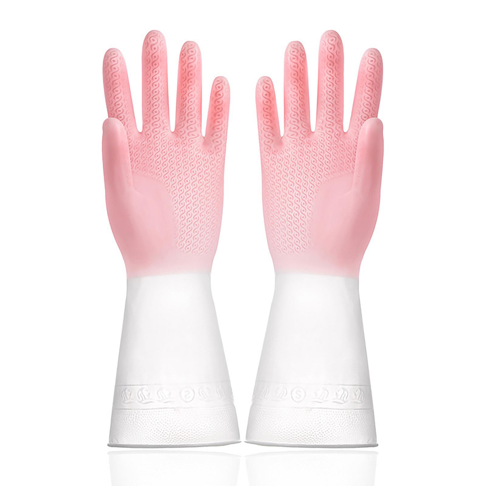 

3pcs Waterproof Dishwashing Gloves Versatile Cleaning Gloves Heat Cold Protection Fit And Anti Slip For Kitchen Laundry Code M