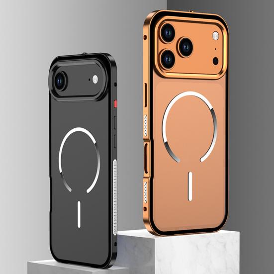 Magnetický kryt na telefon pro řadu IPhone 17 Kovový rám Ochranný kryt na telefon Rychlý odvod tepla Bezdrátové nabíjení Skořepina telefonu