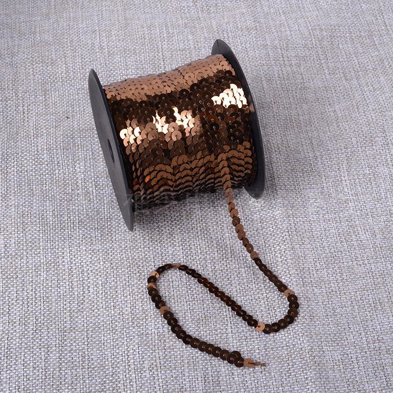 100yards Shiny Color Sequins Ribbon Round Flat Laser Colored Paillettes Trims for Garment Bag DIY Sewing Crafts Party Decoration