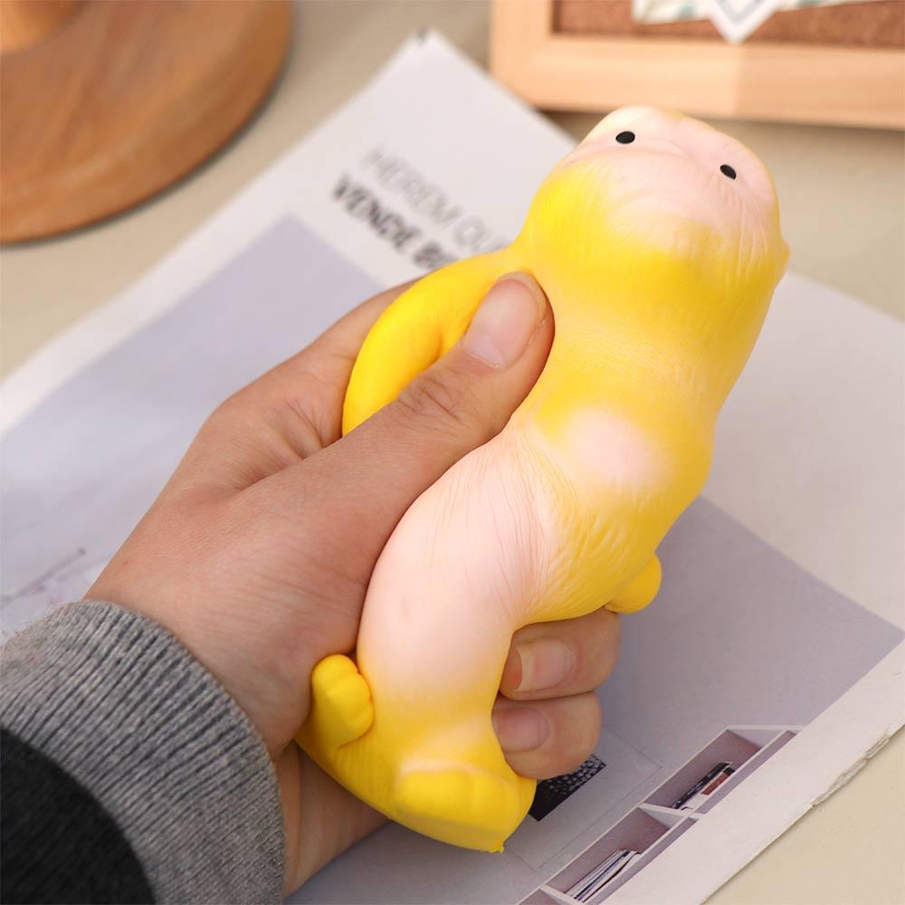 Orangutan Squeeze Vent Gorilla Yellow Soft Glue Gorilla Toys Squeezing Monkey Toys  Children Toys