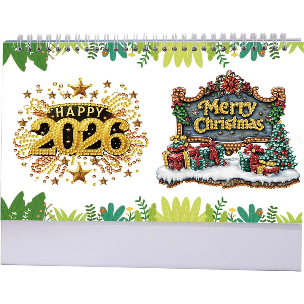 Diamond Painting Monthly Calendar Kit Diamond Painting Paper Calendar Monthly Flip Tabletop Calendar for Adults Beginners