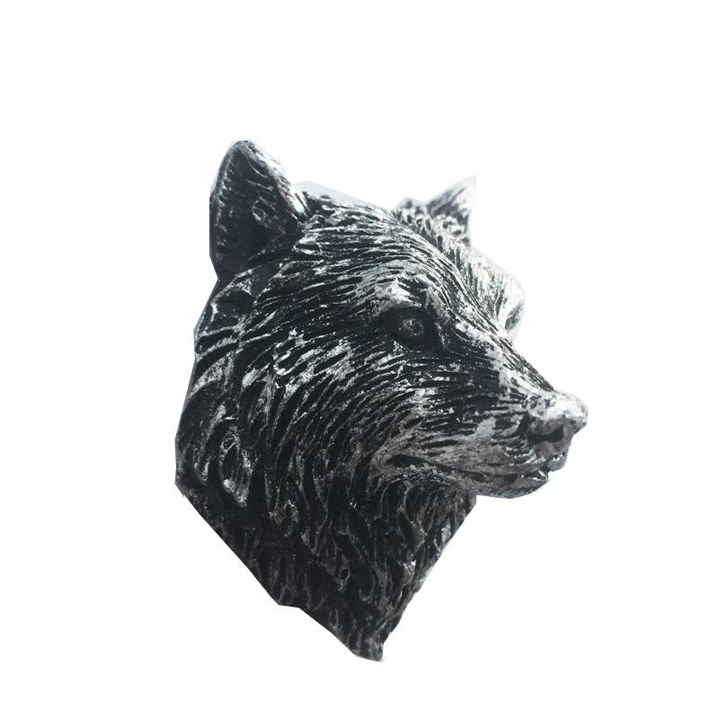 Silver Gold Copper Color Groundhog Wolf Head Bear Head Fridge Magnet Collection Home Kitchen Decoration Travel Souvenir Craft Gift