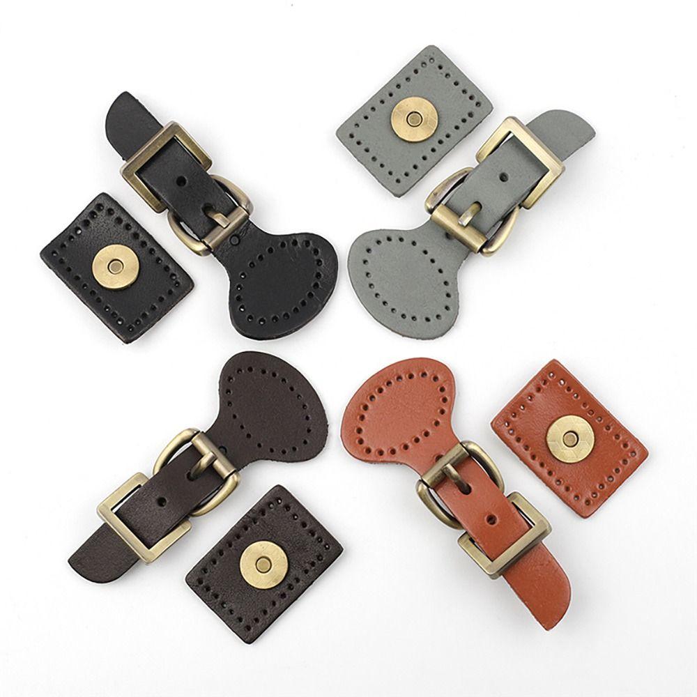 New Vintage Bag Clasp Leather Sew On Metal Snap DIY Magnetic Closure Handbag Button