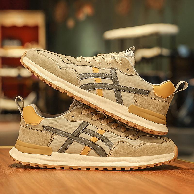 Genuine Leather Men's Shoes Fashion Breathable Forrest Gump Sneakers Platform Casual Shoes Running Sports Shoes Male Zapatos Hom