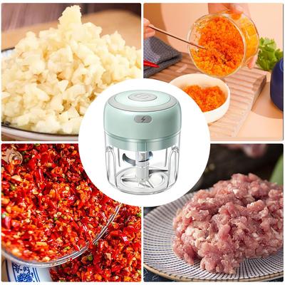 Rechargeable Electric Garlic Chopper 250ML Wireless Portable Household Food Mincer