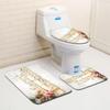 Weihnachts-Badezimmer-Bodenmatte Toilette Dreiteiliges Set