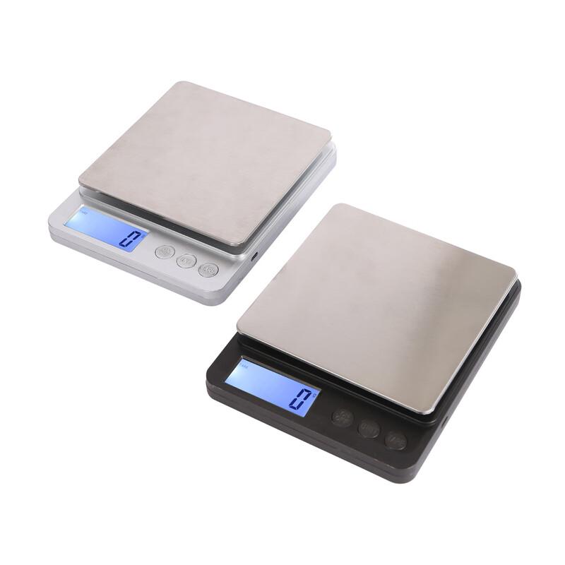 HKY Digital Kitchen Scale with Black Glass Tray