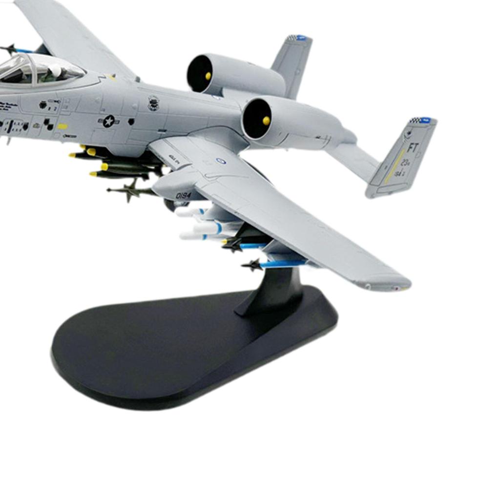 1:100 A-10A Plane Model Aircraft Simulation Display Stand Metal Alloy Fighter Realistic