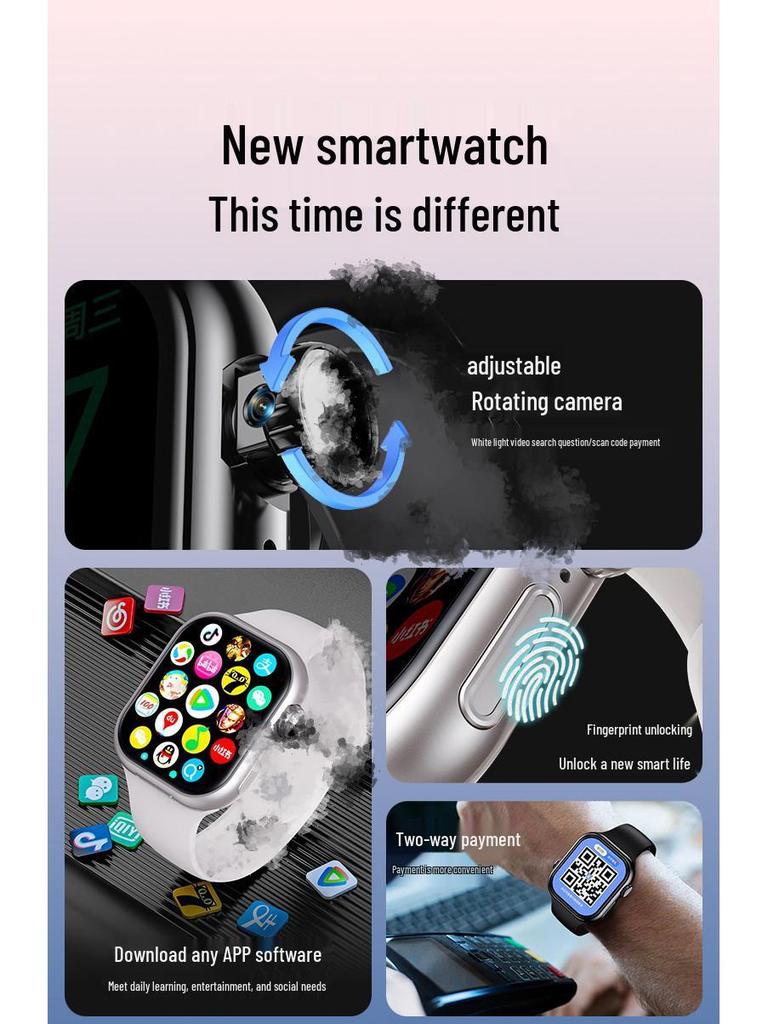 YU11 Smartwatch with WiFi6, SIM, Fingerprint Unlock, Phone Capability, Morse Code, and Little Sumi Integration