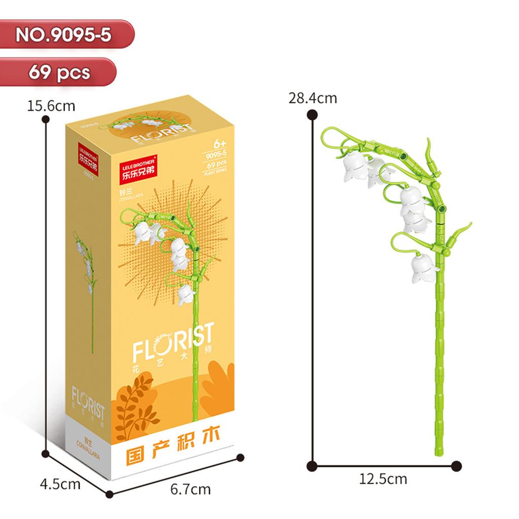 Hot Creative Small Building Block Flower Art Classic Brick Mini Potted Plant Gift For Girls Desk Decoration Simple Assembly Toys