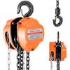 Hand Chain Hoist, 1 Ton 2200 Lbs Capacity, Manual Chain Block with Upgrade G80 Galvanized Chain, 3 M Lifting Height