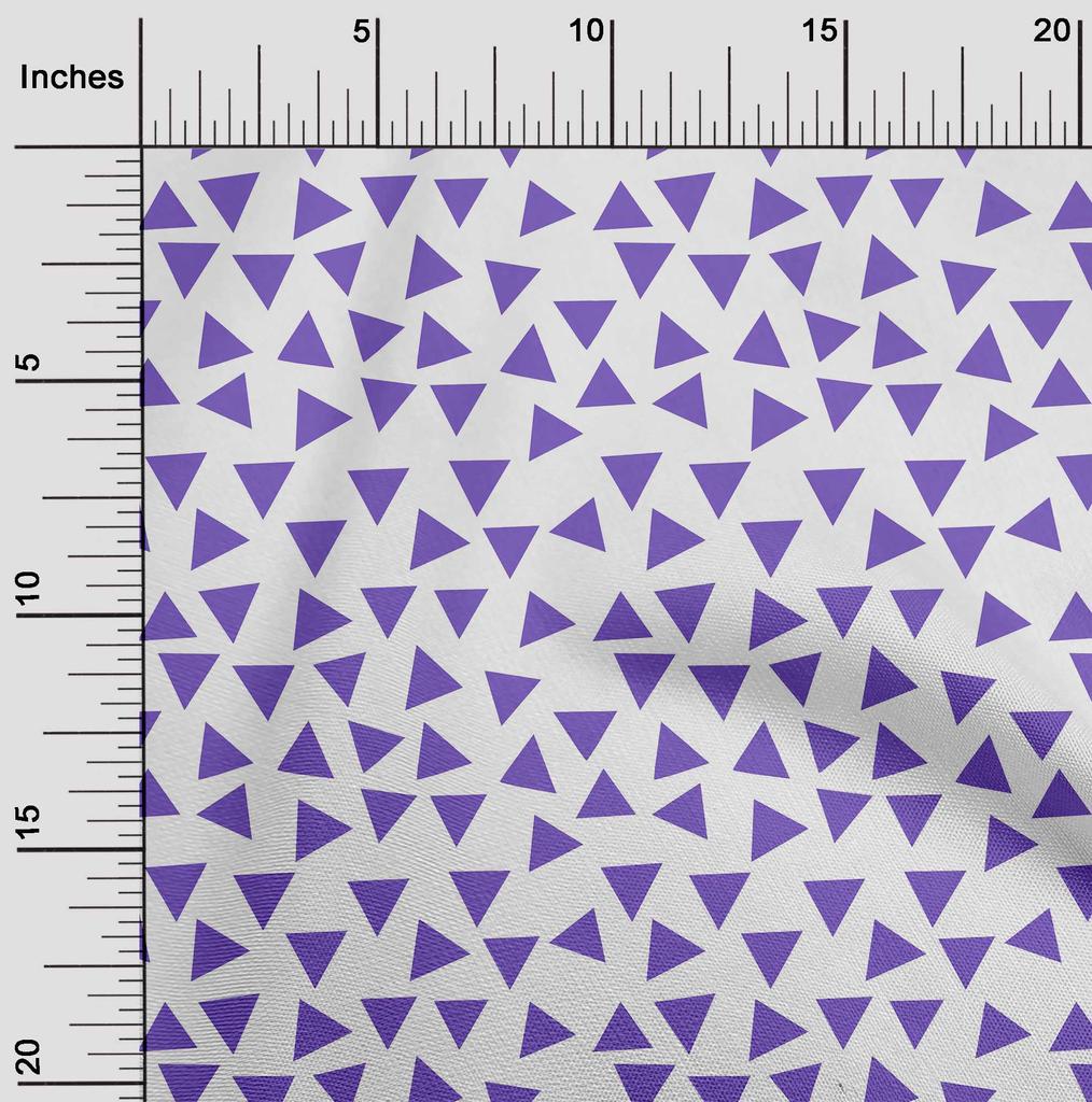 oneOone Cotton Flex Black Fabric Geometric Triangle Quilting Supplies Print Sewing Fabric by The Yard 40 Inch