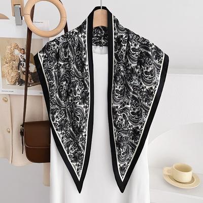 Luxury Fashion Triangular Scarf Women Multi Functional Headscarf For Travel Jeans Decoration