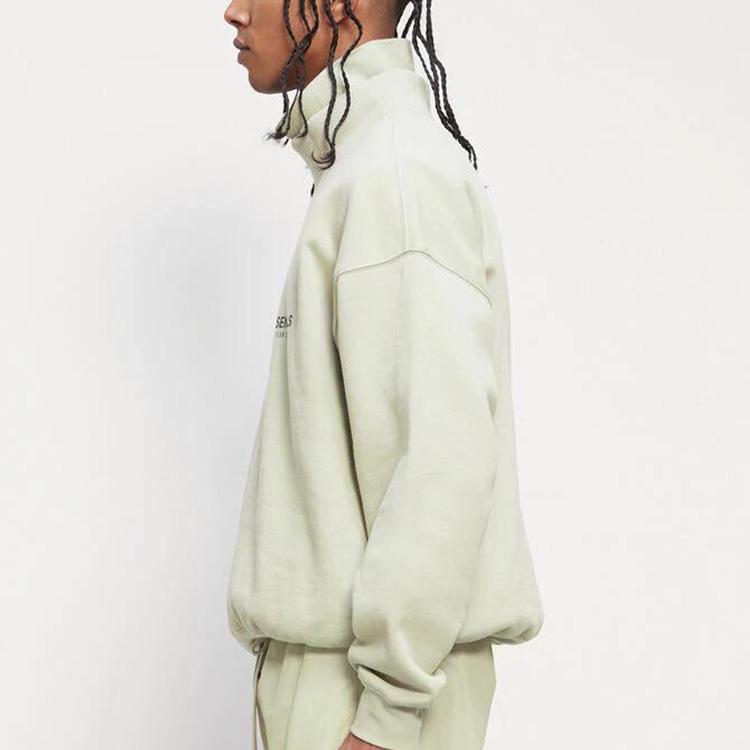 Fear of God Essentials Felpa in pile con collo alto FW20 Unisex Top Verde Salvia FOG-FW20-306