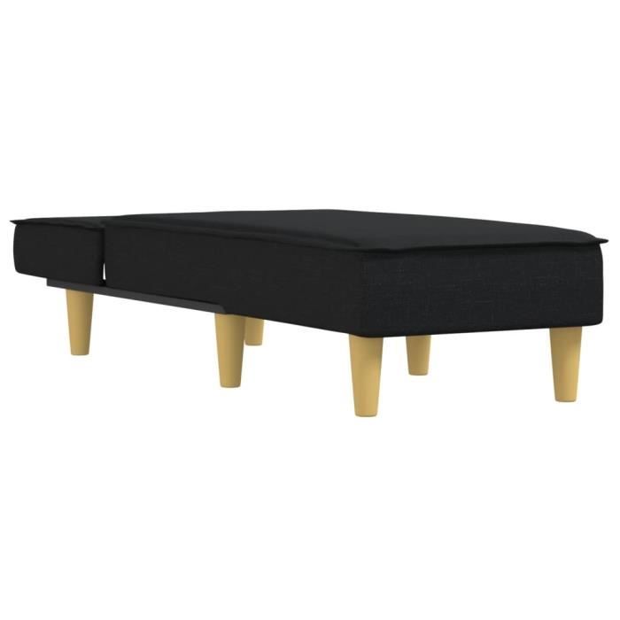 VidaXL Chaise Longue Black Fabric 352833