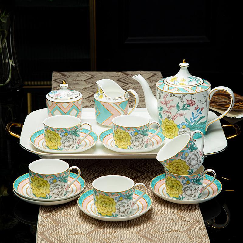 Coffee Cup Set, Complete Set Of High-Value Household Latte Latte Coffee Cup Saucer, Kettle With Tray To Make Tea Cup Saucer