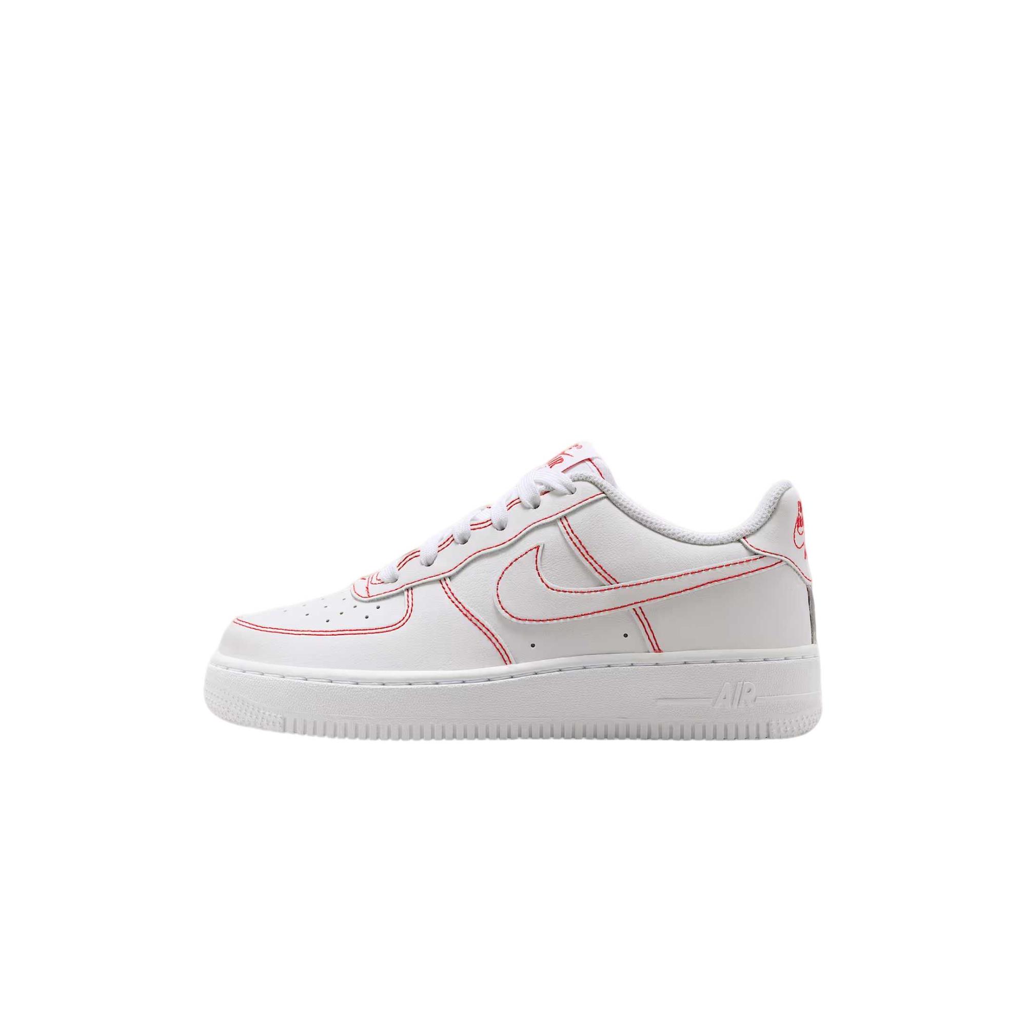 Nike Air Force 1 LV8 GS Kids White University Red IB5688-100 EU 38.5