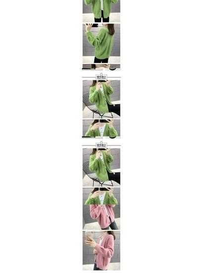 Women's Faux Mink Knit Cardigan Coat: Spring & Autumn Korean Style, Short Loose Outerwear