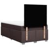 Box Spring Bed with Mattress Dark Brown 120x200 cm Fabric