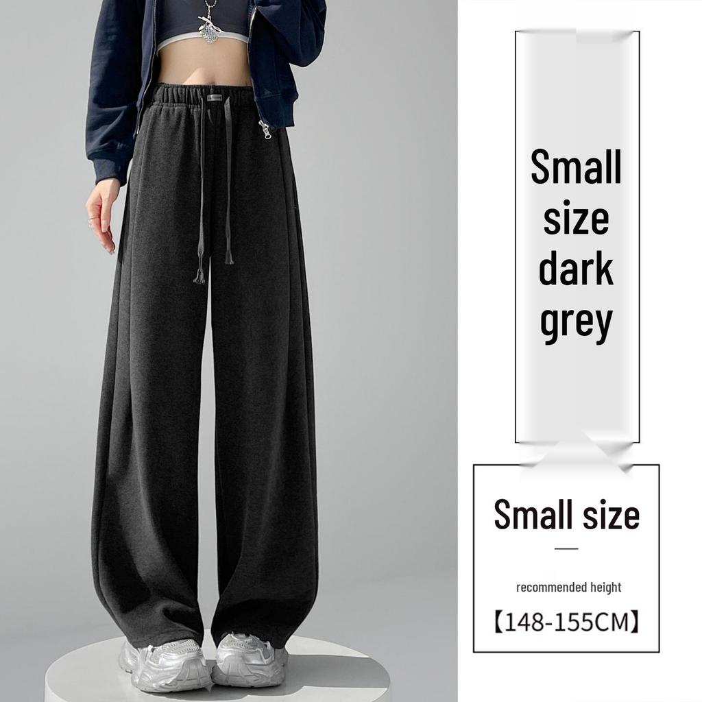 Damen-Sweatpants im amerikanischen Stil mit hoher Taille und weitem Bein - Frühjahrskollektion 2026, Petite Casual Fit