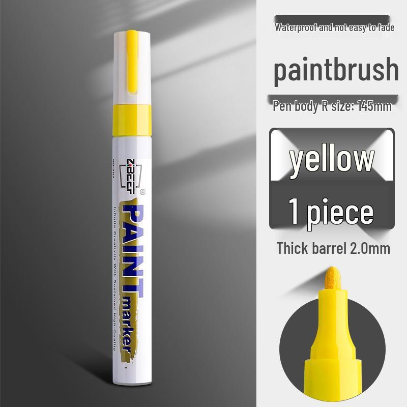 Industrial Colorfast Paint Marker Pen for Tire & Car Touch-Up, White/Black/Gold