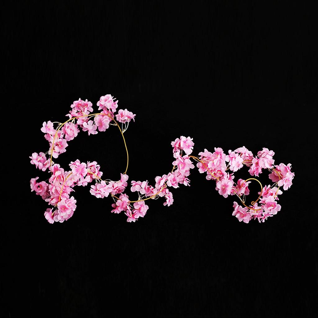 1pc Artificial Peach Blossom Decorative Flower Vine Fake Flower Vine Cover Flower Vine Tree Cherry Blossom Vine Flower Vine Holiday Party Party Gifts