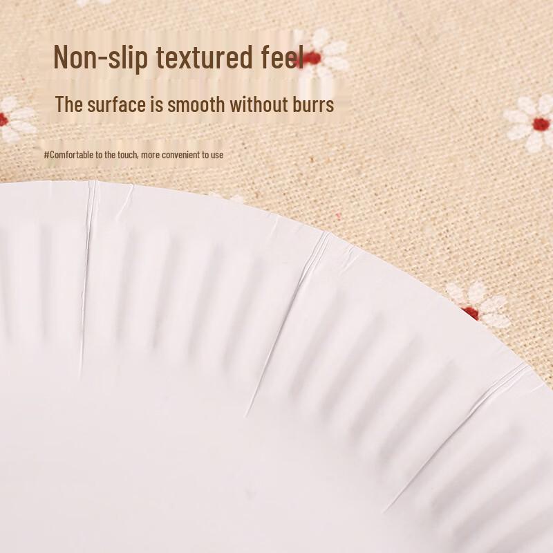 OIMG Disposable Bamboo Paper Plates