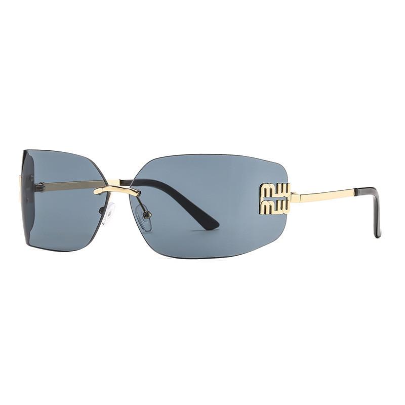 

Womens Oval Frame Sunglasses With Shield For Outdoor Activities серый