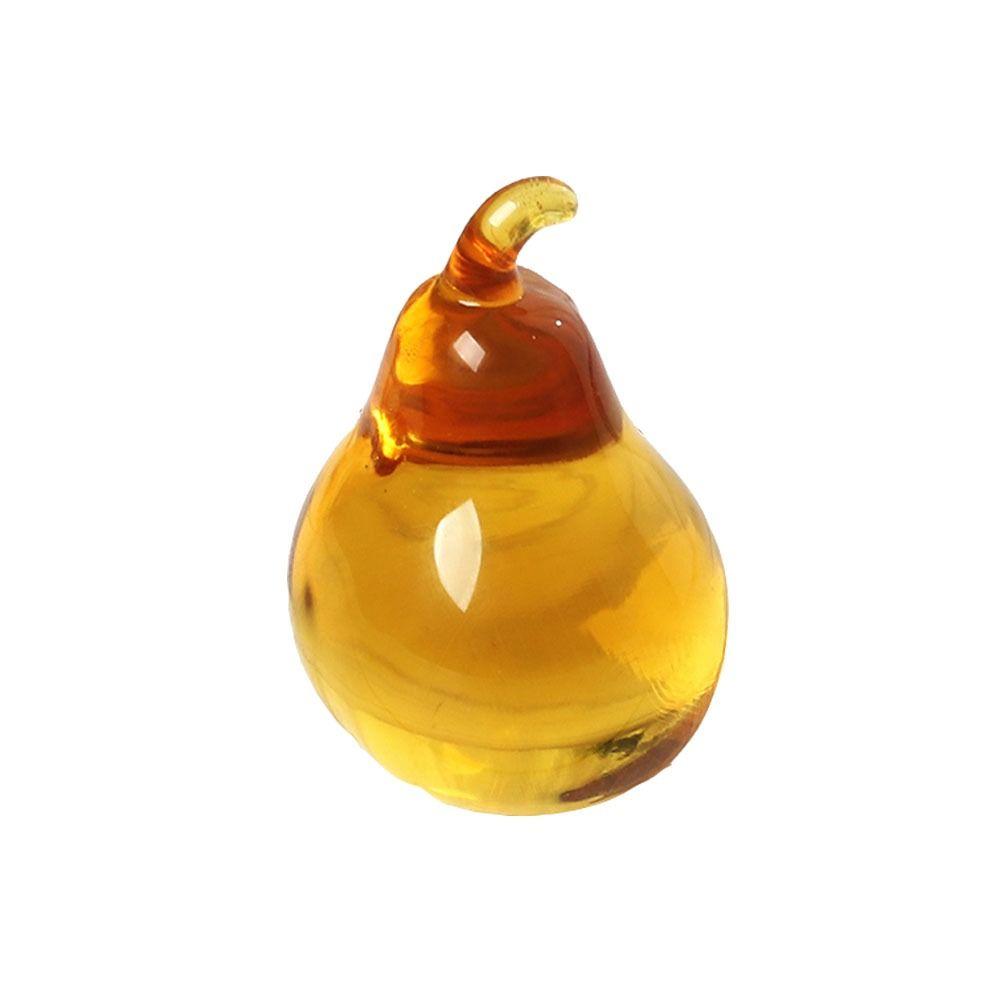 Künstliche Schreibtischkristallornamente im chinesischen Stil Mini-Kürbis Erdbeere Ananas Kaki Gelbe Birne Fruchtmodell