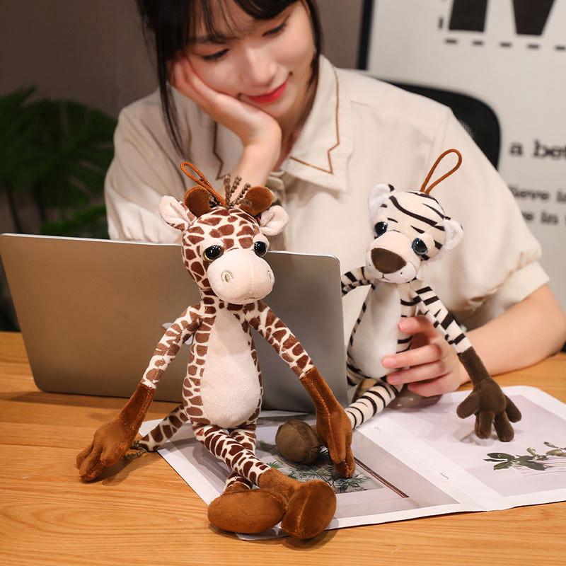 Adorable Long-legged Plush Animal Toys Featuring Cute Lion Tiger Leopard And Deer Designs