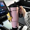 Cute 316 Stainless Steel Insulated Travel Cup with Straw - Large Capacity Ice Buster Water Bottle.